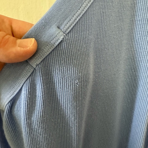 LA Made Fitted Blue One-Shoulder Dress size Large - Picture 4 of 4